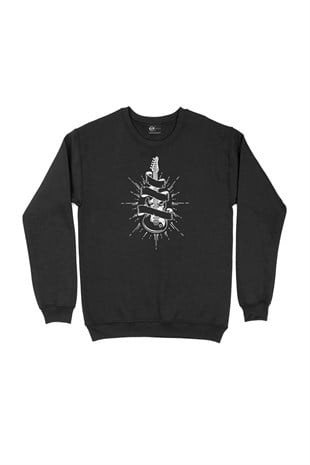 Elektro Gitar Siyah Sweatshirt