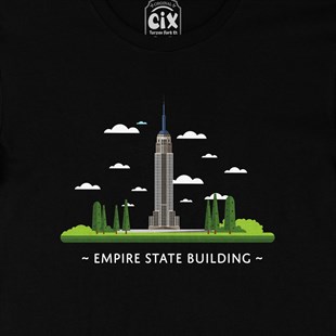 Empire State Siyah Tişört