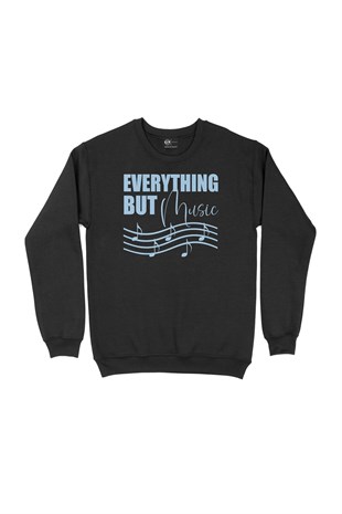 Everything But Music Siyah Sweatshirt