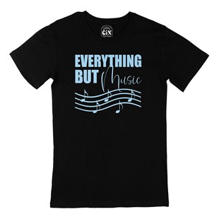 Everything But Music Siyah Tişört