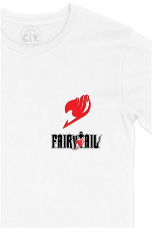 Fairy Tail Cep Logo Tasarımlı Beyaz Tişört