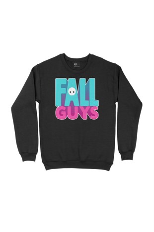 Fall Guys Siyah Sweatshirt