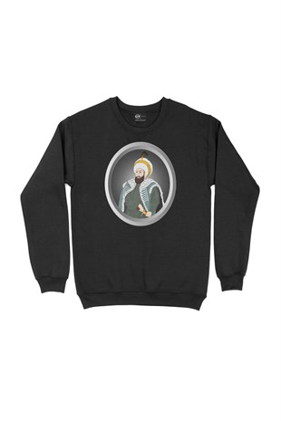 Fatih Sultan Mehmet Siyah Sweatshirt