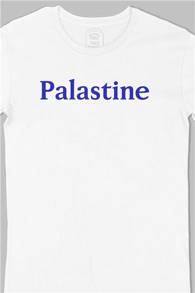 Filistin Palastine Büyük Baskılı Beyaz Tişört