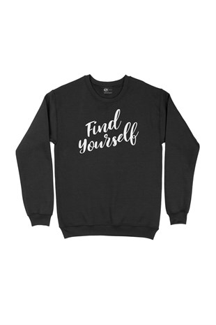 Find Yourself Siyah Sweatshirt