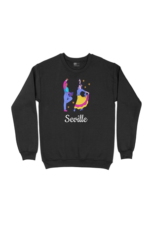 Flemenco Sevilya Siyah Sweatshirt