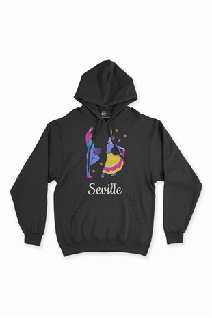 Flemenco Sevilya Siyah Sweatshirt Hoodie