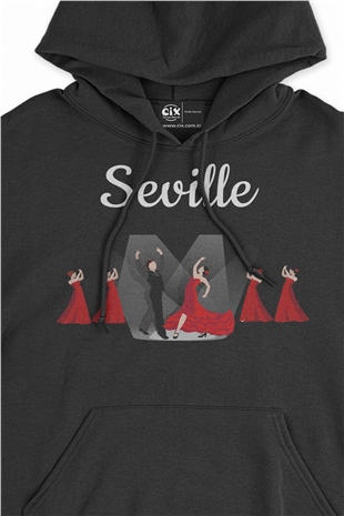 Flemenko Sevilya Siyah Sweatshirt Hoodie