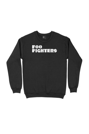 Foo Fighters Logolu Siyah Sweatshirt