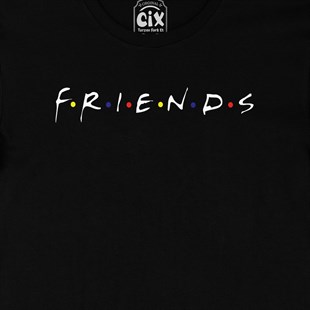 Friends Siyah Tişört