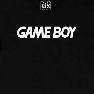 Game Boy Logolu Siyah Tişört