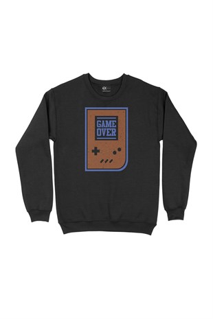 Game Over Siyah Sweatshirt