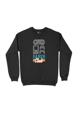 Gamer Club Siyah Sweatshirt
