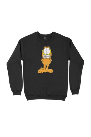 Gıcık Garfield Siyah Sweatshirt
