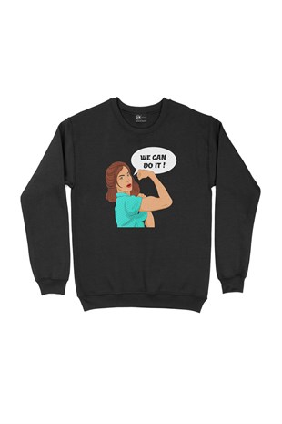Girl Power Siyah Sweatshirt