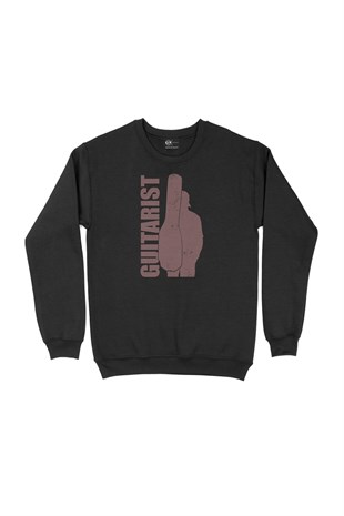 Gitarist Siyah Sweatshirt