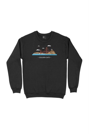 Golden Gate Siyah Sweatshirt
