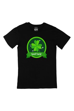 Good Luck St Patricks Siyah Tişört