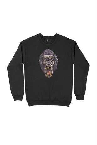 Goril Siyah Sweatshirt