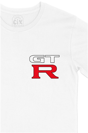 GTR Cep Logo Tasarımlı Beyaz Tişört