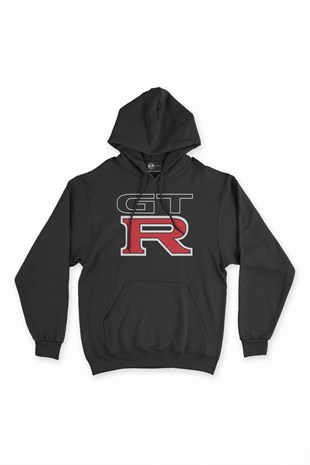 GTR Siyah Kapşonlu Sweatshirt Hoodie