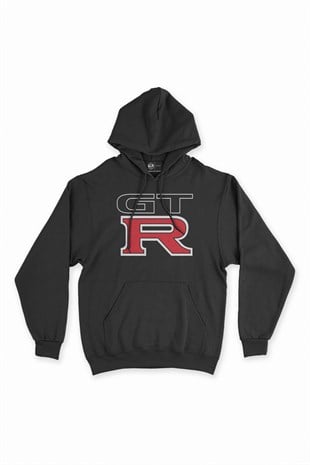 GTR Siyah Kapşonlu Sweatshirt Hoodie