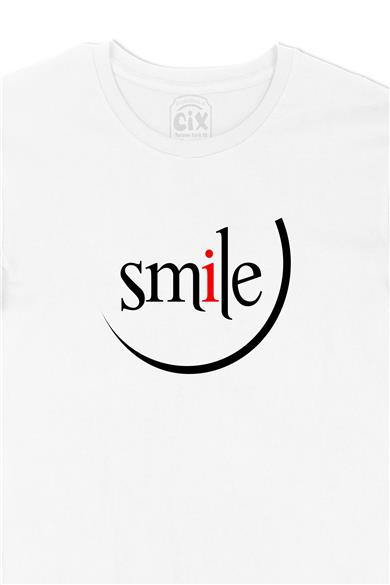 Gülümse Smile  Beyaz Tişört