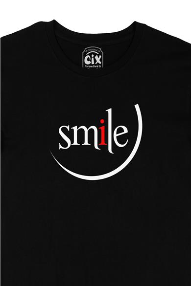 Gülümse Smile  Siyah Tişört