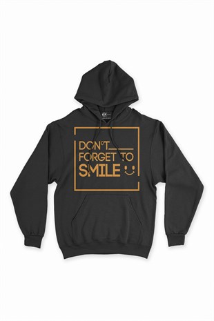 Gülümsemeyi Unutma Kapşonlu Sweatshirt Hoodie