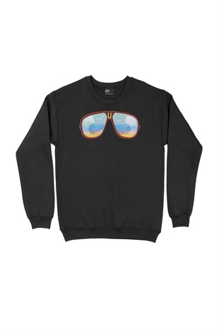 Güneş Gözlüğü Siyah Sweatshirt