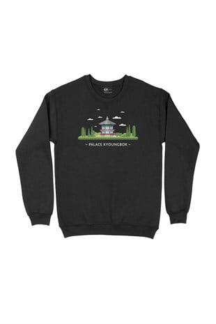 Gyeongbokgung Sarayı Siyah Sweatshirt