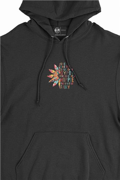 Gypsy Hippie Fairy Girl Minimal Kapşonlu Sweatshirt Hoodie