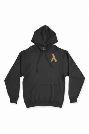 Half Life Cep Logolu Siyah Sweatshirt Hoodie