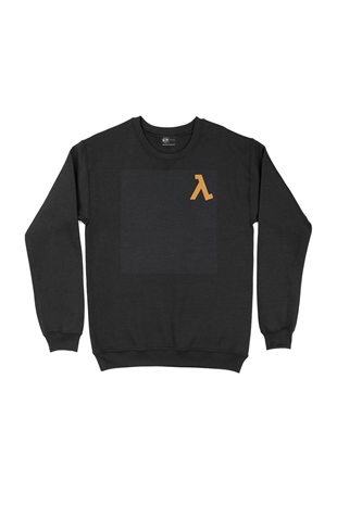 Half Life Cep Logolu Siyah Sweatshirt