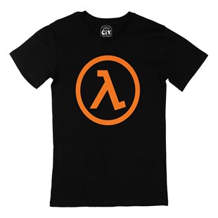 Half Life Logolu Siyah Tişört