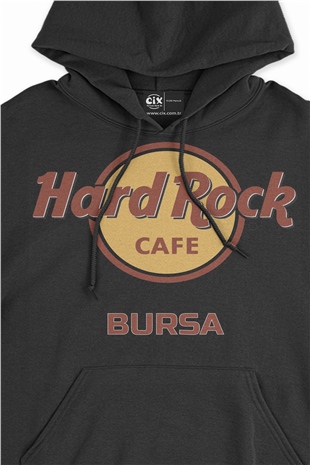 Hard Rock Cafe Bursa Siyah Sweatshirt Hoodie