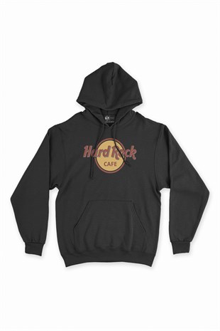 Hard Rock Cafe Siyah Kapşonlu Sweatshirt Hoodie