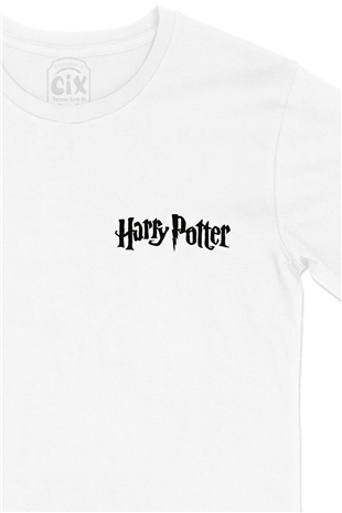 Harry Potter Cep Logo Tasarımlı Beyaz Tişört