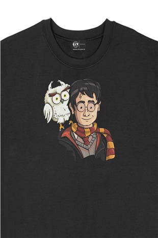 Harry Potter Hedwig Siyah Sweatshirt