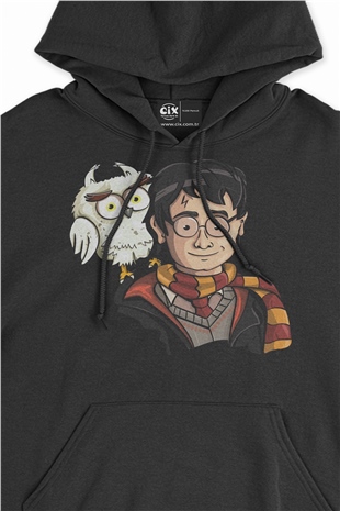 Harry Potter Hedwig Siyah Sweatshirt Hoodie