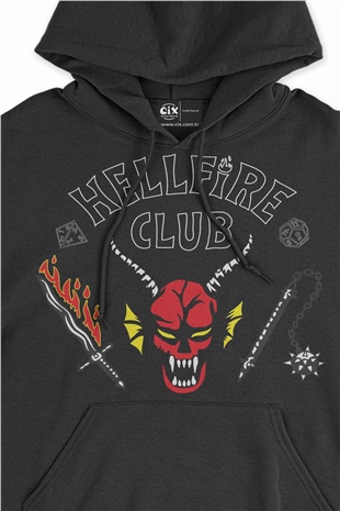 Hellfire Club Siyah Sweatshirt Hoodie