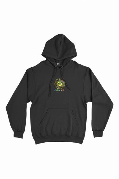 Hippi Papatya Minimal Kapşonlu Sweatshirt Hoodie