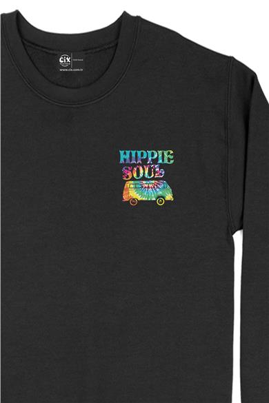 Hippie Soul Car Cep Tasarım Baskılı Sweatshirt