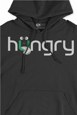 Hungry Siyah Sweatshirt Hoodie