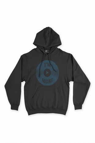 I Am Mixing Siyah Kapşonlu Sweatshirt Hoodie