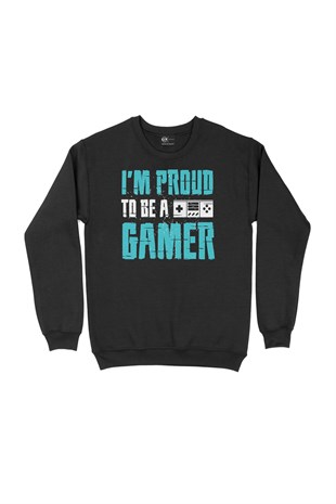I Am Proud Siyah Sweatshirt