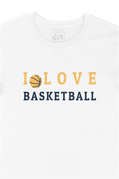 I Love Basket Beyaz Tişört