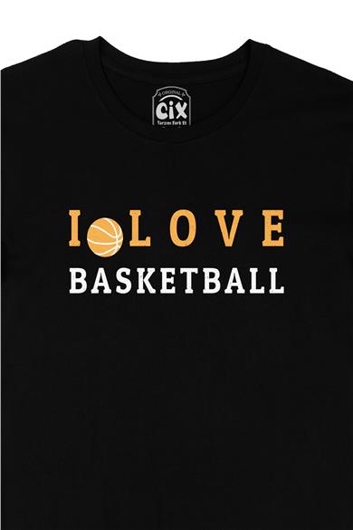 I Love Basket Siyah Tişört