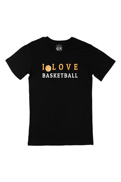 I Love Basket Siyah Tişört