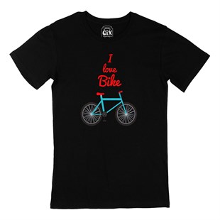 I Love Bike Siyah Tişört
